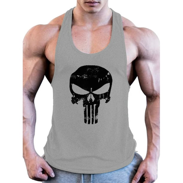 NRYDYMM Mens Tank Top Fear No Fish Exercise Tank 100% Cotton Bodybuilding Vest NRYDYMM Mens Tank Top Fear No Fish Exercise Tank 100% Cotton Bodybuilding Vest
